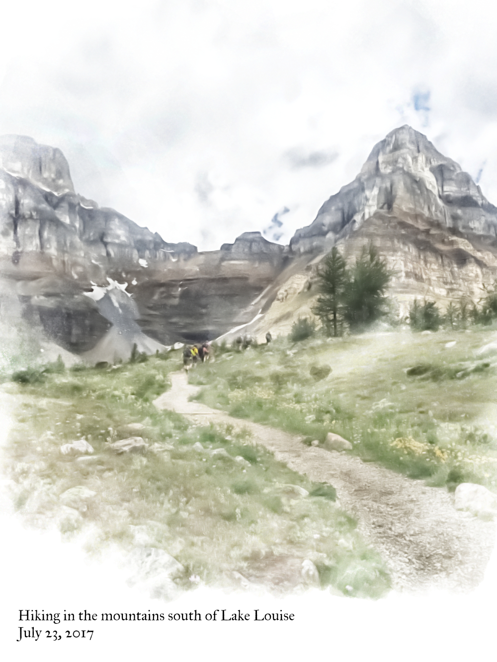 Reflecting on a past hike and making a map.